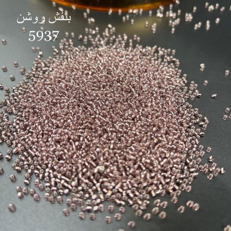 منجوق ماتسونو سایز 11 نقره ای بادمجونی  کد:  5937 - Image 1