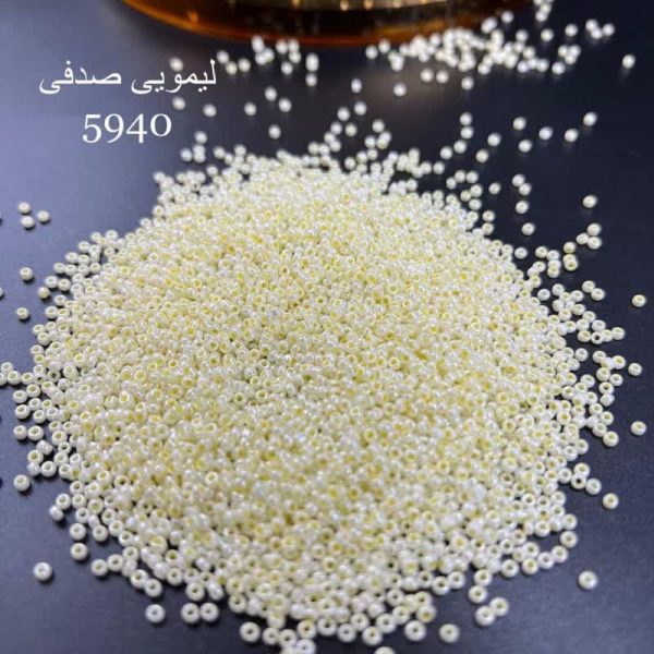 منجوق ماتسونو سایز 11 لیموی کم رنگ کد : 5940