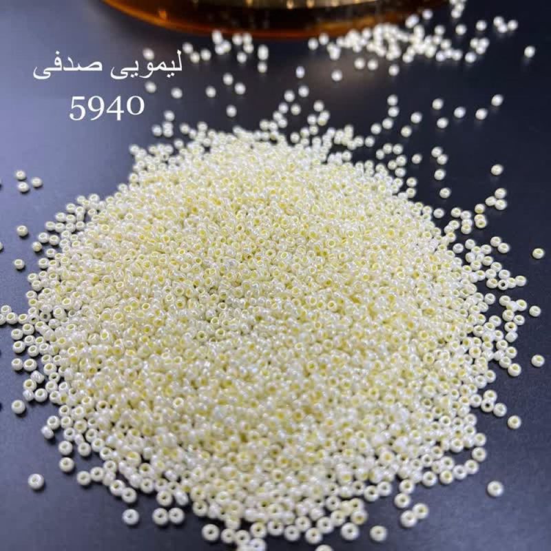منجوق ماتسونو سایز 11 لیموی کم رنگ کد : 5940 - Image 1