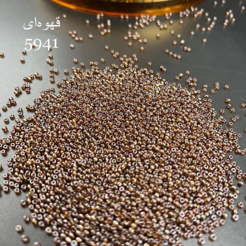 منجوق ماتسونو سایز 11 قهوه ای شیشه ای کد:   5941 - Image 1