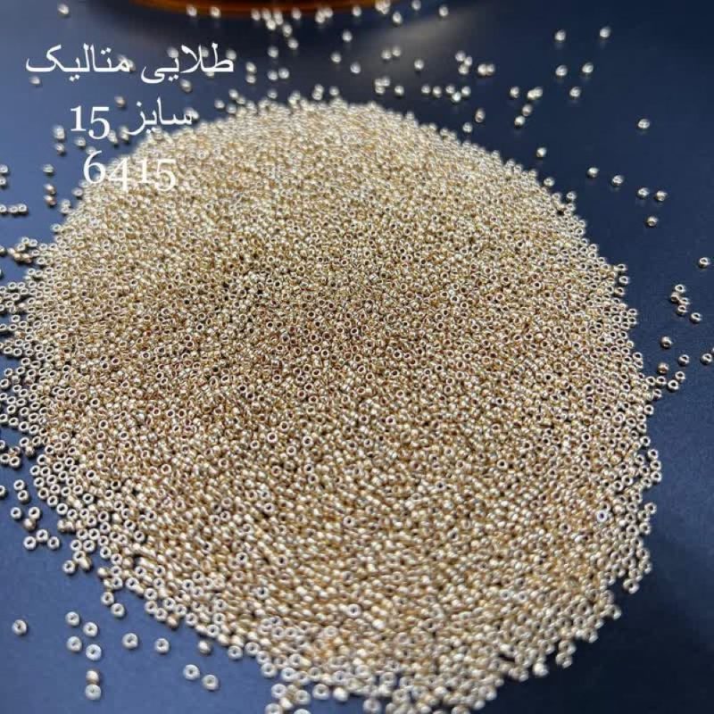 منجوق ماتسونو سایز 15 طلایی متالیک کد:  6415 - Image 1
