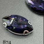 نگین مارکیز بنفش  به ابعاد17*32 کد: 0874