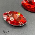 نگین مارکیز قرمز روشن به ابعاد17*32  کد:  0877