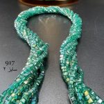 کریستال مربع سایز 2 سبزآبی 7رنگ شیشه ای کد: 917