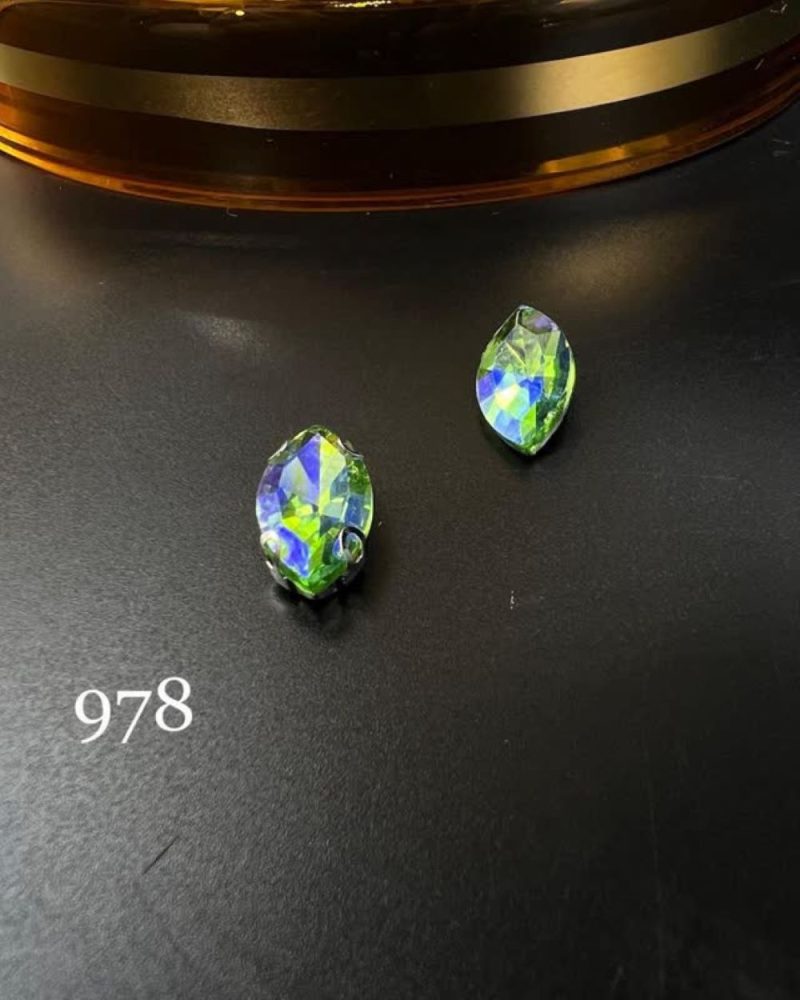نگین مارکیز سبز ابی روشن سایز 9*18 کد 978 - Image 1