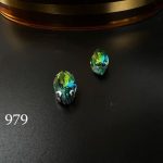 نگین مارکیز سبز ابی تیره سایز 9*18 کد 979