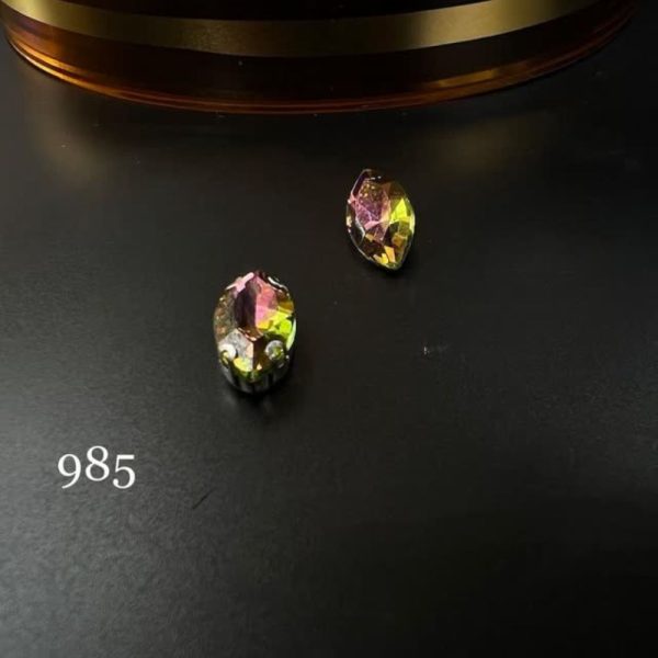 نگین مارکیز طاووسی 2 سایز 9*18 کد 985
