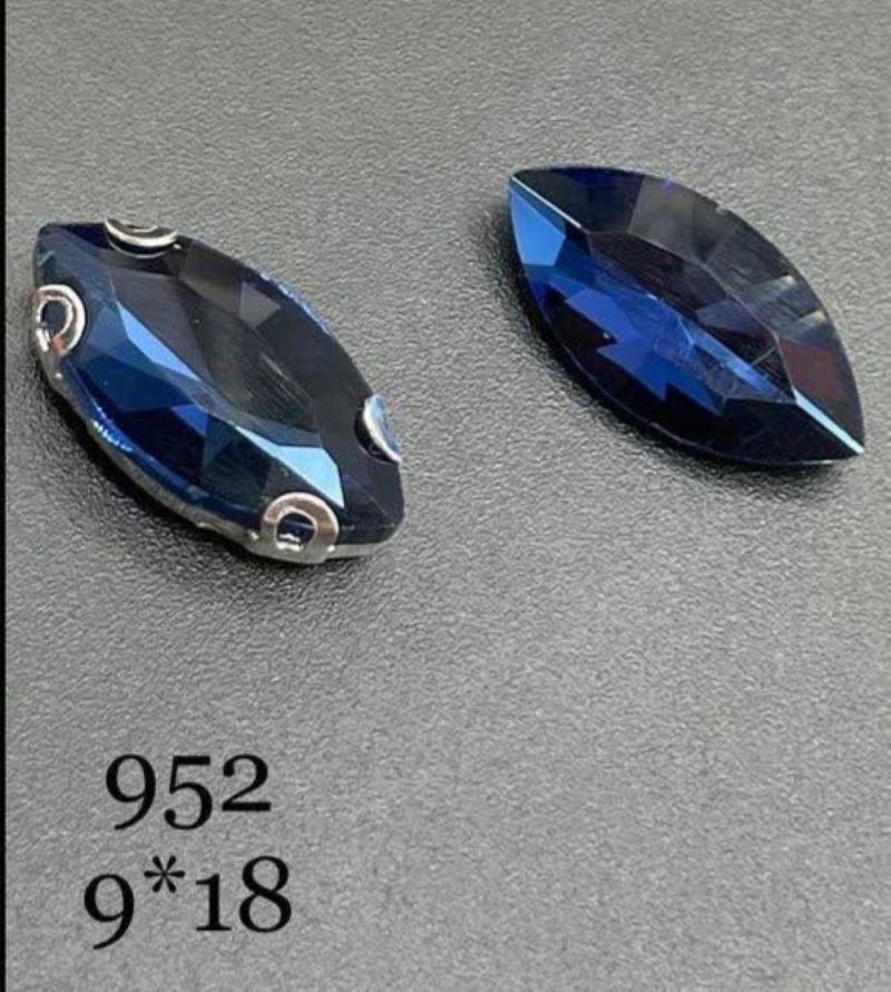 نگین مارکیز سرمه ای سایز 9*18 کد: 952 - Image 1