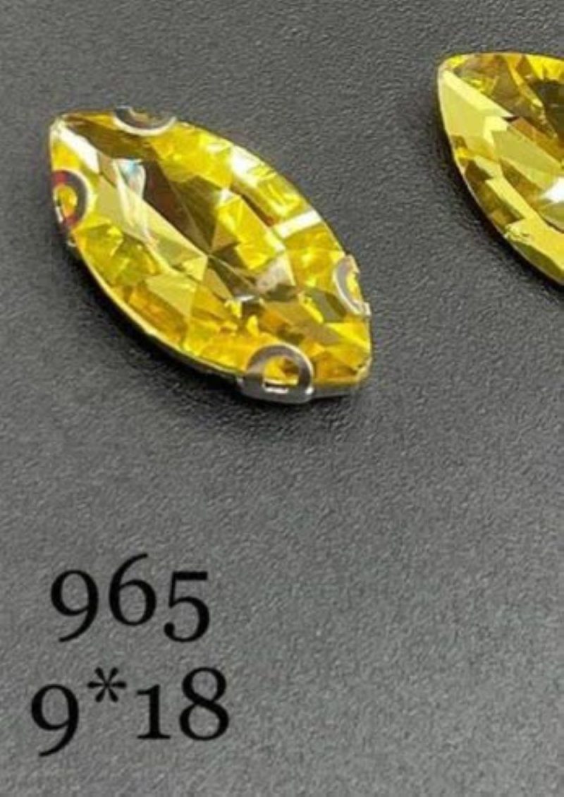 مارکیز طلایی زرد سایز 9*18    کد:9965 - Image 1