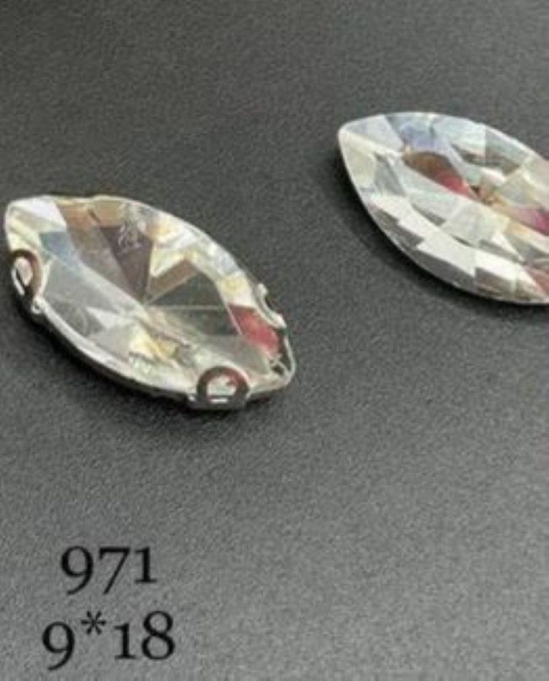 مارکیز 9*18 نقره ای کد: 9971 - Image 1