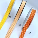 نوار اریب ترک کتان طرحدار زرد       T054