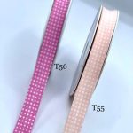 نوار اریب ترک کتان طرحدار صورتی 2       T056