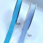 نوار اریب ترک کتان طرحدار آبی آسمانی       T058