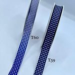 نوار اریب ترک کتان طرحدارآبی کاربنی       T060