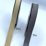 نوار اریب ترک کتان طرحدار خاکی 1       T062