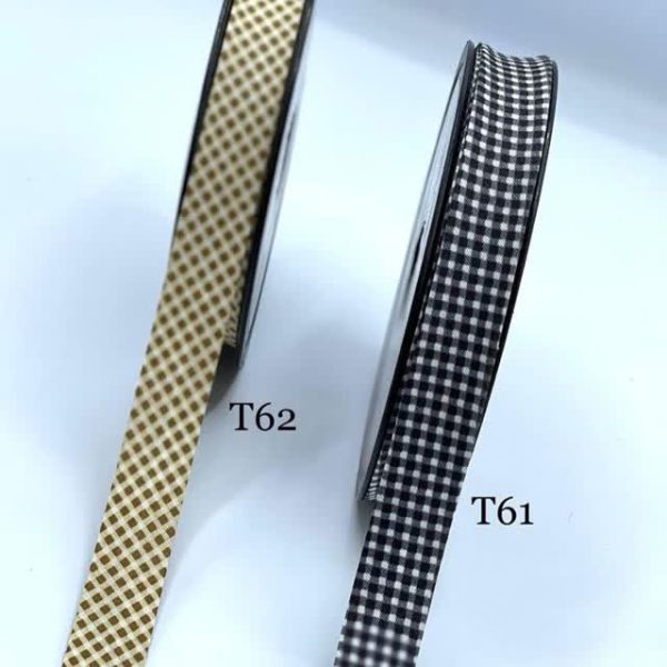 نوار اریب ترک کتان طرحدار خاکی 1       T062