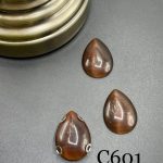 نگین اشک چشم گربه ای 18*25 قهوه ای       c601