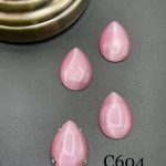 نگین اشک چشم گربه ای 18*25 صورتی       c604