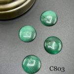 نگین گرد چشم گربه ای قطر 20 سبز زمردی       c803