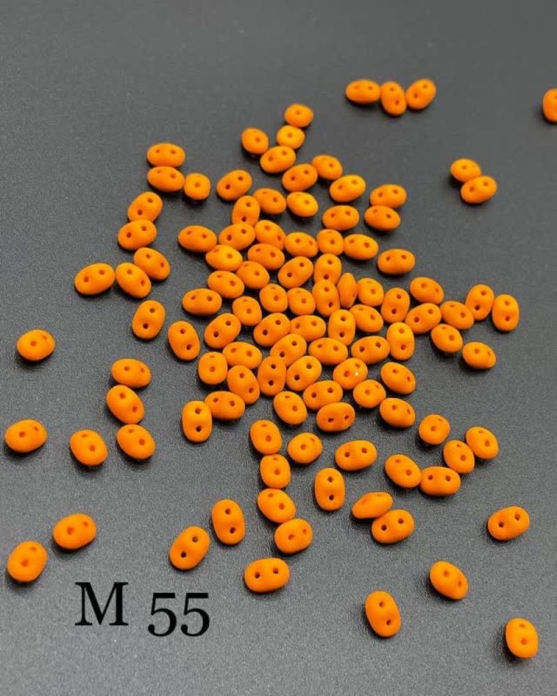مهره ماتابودو سوراخ ابعاد 5*2/5  نارنجی گچی کد:  0M55 - Image 1