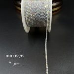 نگین متری سایز 4 کد 276 سفید 7 رنگ پایه همرنگ کد:  0276