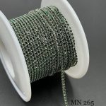 نگین متری سایز 4کد: 0265 سبز پایه نقره ای