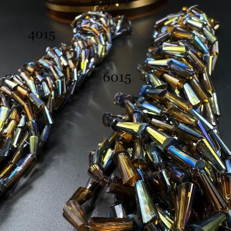 کریستال اشک تخت دو رنگ سبز متالیک قهوه ای کد : 4015_6015 - Image 1