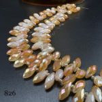 کریستال اشک بالا سوراخ دورنگ کرم شیری کد: 826