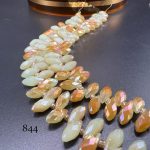 کریستال اشک بالا سوراخ دورنگ سبزطلایی مات کد: 844