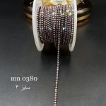 نگین متری سایز ۴ هفت رنگ پایه زرشکی کد: mn0380