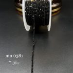 نگین متری سایز ۴ مشکی پایه مشکی کد: mn0381