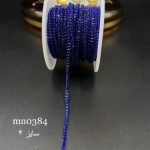 نگین متری سایز ۴ ابی کاربنی پایه همرنگ کد : mn0384