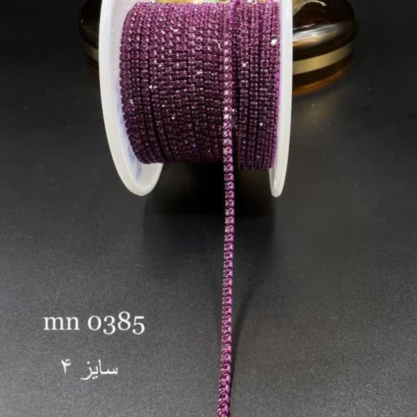 نگین متری سایز ۴ سرخابی پایه همرنگ کد: mn0385