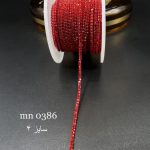 نگین متری سایز ۴ قرمز پایه همرنگ کد: mn0386