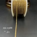 نگین متری سایز ۴ طلایی پایه همرنگ  کد: mn0388