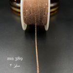 نگین متری سایز ۴ هلویی پایه همرنگ کد:  mn0389