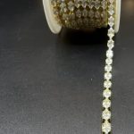 نگین متریzirconمارکیز سایز۶*۳نقره ای پایه طلایی افقی mn0426