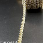 نگین متریzirconاشک سایز۵*۳نقره ای پایه طلایی عمودی mn0428