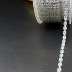 نگین متریzirconاشک سایز۵*۳نقره ای پایه نقره ای افقی mn0429