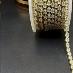 نگین متریzirconاشک سایز۵*۳نقره ای پایه طلایی افقی mn0430