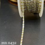 نگین متریzirconباگت سایز۴*۲نقره ای پایه طلایی افقی mn0432