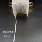 نگین متریzirconنقره ای پایه نقره ای سایز ۶ mn0395