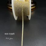 نگین متریzirconنقره ای پایه طلایی سایز ۶ mn0396