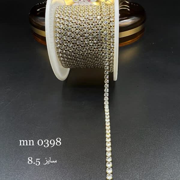 نگین متریzirconنقره ای پایه طلایی سایز ۸کد: mn0398