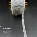 نگین متریzirconباگت نقره ای پایه نقره ایی فاصله دار mn0413