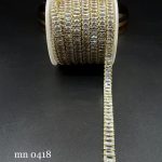 نگین متریzirconباگت سایز۶*۳نقره ای پایه طلاییmn0418