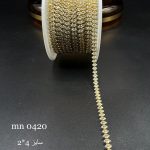 نگین متریzirconمارکیز سایز۴*۲نقره ای پایه طلاییmn0420