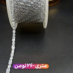 نگین متریzirconباگت+نگین سایز۲/۵*۲/۵+۵*۲/۵نقره ای پایه نقره ای افقی mn0439