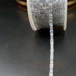 نگین متریzirconباگت+نگین سایز۳*۳+۶*۳نقره ای پایه نقره ایmn0441