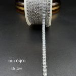 نگین متریzircon نقره ای پایه نقره ای سایز ۱۶ mn0401